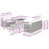 vidaXL Ensemble de canap&eacute; de jardin 8 pcs Beige polyrotin