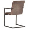 vidaXL Chaises &agrave; manger cantilever lot de 6 marron cuir v&eacute;ritable