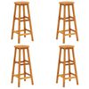 vidaXL Tabourets de bar lot de 4 bois d'acacia solide