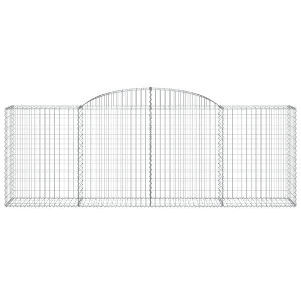 vidaXL Paniers &agrave; gabions arqu&eacute;s 8 pcs 300x50x100/120 cm fer galvanis&eacute;