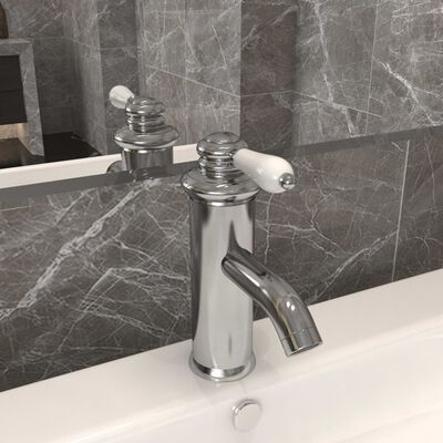 vidaXL Robinet de lavabo de salle de bain Argenté 130x180 mm