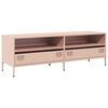vidaXL Meuble TV rose 135x39x43,5 cm acier lamin&eacute; &agrave; froid