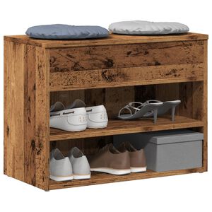 vidaXL Banc &agrave; chaussures vieux bois 60x30x45 cm bois d'ing&eacute;nierie