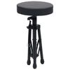 vidaXL Tabouret &agrave; tambour r&eacute;glable Noir Rond