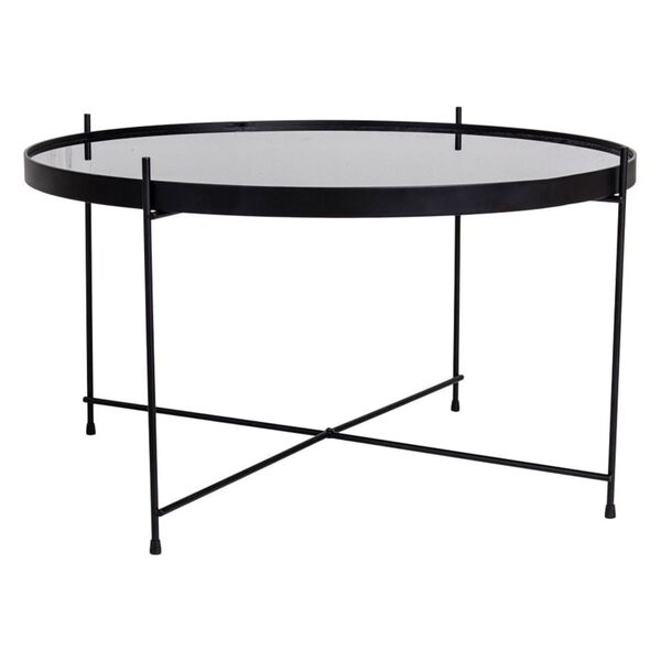 House Nordic Table basse Scarlett 70x40 cm Rond Noir