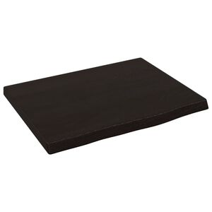 vidaXL Comptoir de salle de bain marron fonc&eacute; 40x30x2 cm bois trait&eacute;