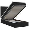 vidaXL Lit ottoman avec matelas Noir 90 x 200 cm Tissu