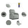vidaXL Fauteuil inclinable de massage &eacute;lectrique gris clair velours