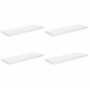 vidaXL &Eacute;tag&egrave;re murale flottante 4 pcs Blanc brillant 80x23,5x3,8cm MDF