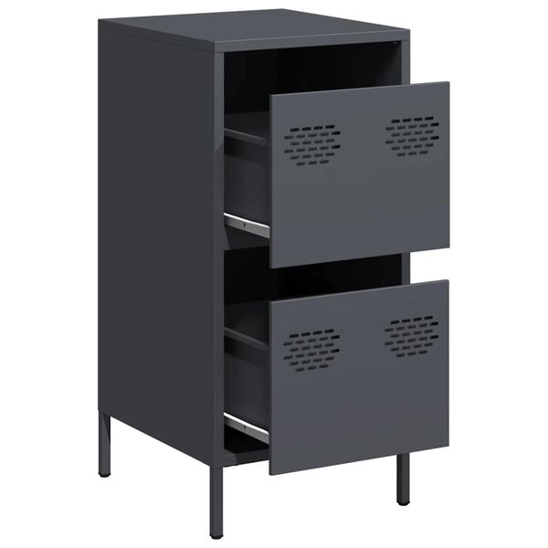 vidaXL Buffet anthracite 35x39x73,5 cm acier laminé à froid