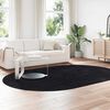 vidaXL Tapis shaggy à poils longs NAVARRA noir 300x200 cm polyester