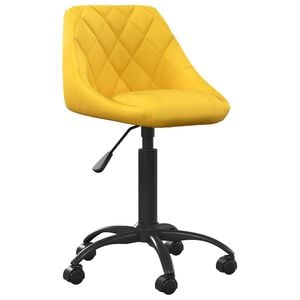 vidaXL Chaise de bureau Jaune moutarde Velours