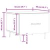 vidaXL Tables basses 2 pcs noir 50x50x40 cm bois d'ingénierie