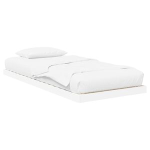 vidaXL Cadre de lit sur&eacute;lev&eacute; Blanc 80 x 200 cm Bois d'ing&eacute;nierie