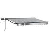 vidaXL Cadre de store manuel avec LEDs Anthracite et blanc 3 x 2 m