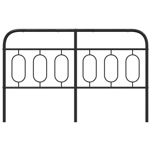 vidaXL T&ecirc;te de lit de remplacement m&eacute;tal noir 140 cm