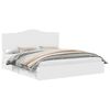 vidaXL Lit de Rangement R&eacute;glable Blanc 180 x 200 cm Bois d'ing&eacute;nierie