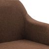 vidaXL Chaise pivotante de salle &agrave; manger Marron Tissu