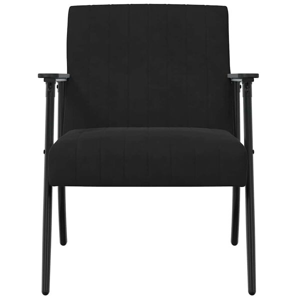 vidaXL fauteuil Noir 59 x 75 x 78 cm Velours