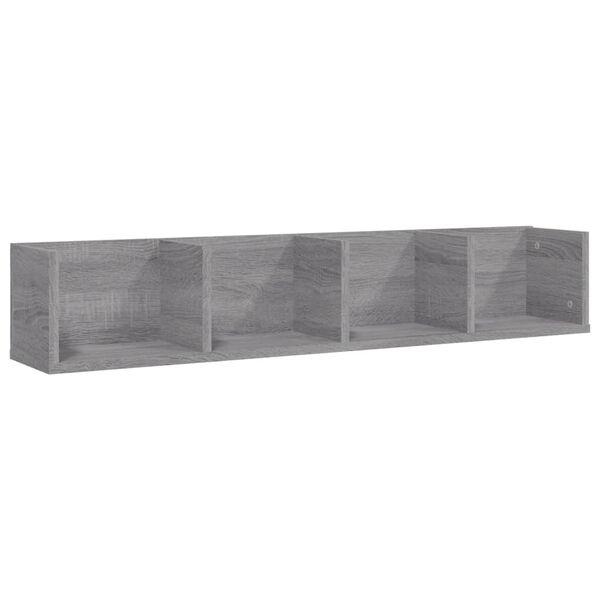 vidaXL &Eacute;tag&egrave;re murale &agrave; CD Sonoma gris 100x18x18 cm Bois d'ing&eacute;nierie