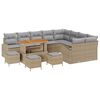 vidaXL Ensemble de canap&eacute; de jardin 13 pcs Beige et Gris clair