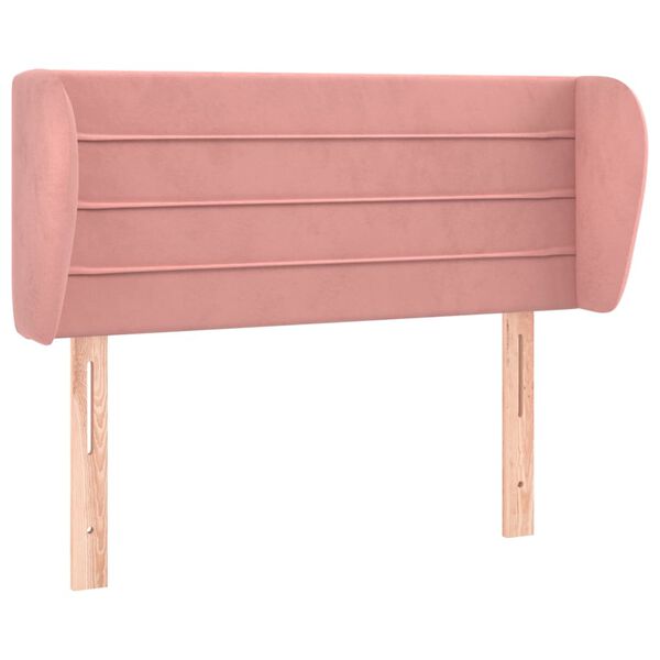 vidaXL T&ecirc;te de lit avec oreilles Rose 83x23x78/88 cm Velours