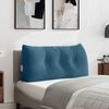 vidaXL Coussin de Dos Bleu 100 x 24 x 50 cm Velours