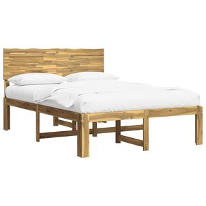 vidaXL Cadre de lit double avec t&ecirc;te de lit ROSTOCK Blanc 150 x 200 cm