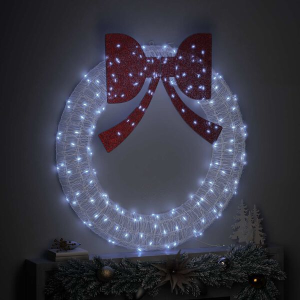 vidaXL Couronne avec 150 LED Blanc froid 120 cm Acrylique