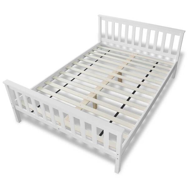 vidaXL Lit avec matelas Bois de pin massif 140 x 200 cm
