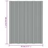 vidaXL Panneau de toiture 36 pcs Gris 60 x 45 cm Acier galvanis&eacute;