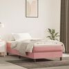 vidaXL Matelas de lit &agrave; ressorts ensach&eacute;s fermet&eacute; moyenne rose 100x210x20 cm velours