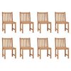 vidaXL Chaises de jardin lot de 8 Bois de teck solide