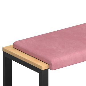 vidaXL Coussin de banc Velours Rose Profondeur 35 cm