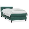 vidaXL Sommier &agrave; lattes de lit et matelas vert fonc&eacute; 100x210cm velours