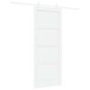 vidaXL Porte coulissante Blanc 83 x 202 cm Bois de pin massif