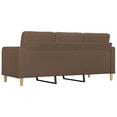 vidaXL Canapé à 3 places Marron 180 cm Tissu