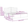 vidaXL Cadre de lit avec t&ecirc;te de lit Blanc 200 x 200 cm Pin massif