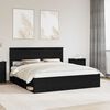 vidaXL Cadre de lit avec matelas Noir 180 x 200 cm Bois de pin massif