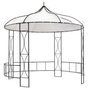 vidaXL Belv&eacute;d&egrave;re 300 x 290 cm Blanc Rond