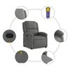 vidaXL Fauteuil de massage inclinable Gris fonc&eacute; Tissu