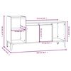 vidaXL Meuble TV Blanc brillant 100x35x55 cm Bois d'ing&eacute;nierie