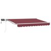 vidaXL Cadre de store manuel avec LEDs Bourgogne et Blanc 3,5 x 2 m