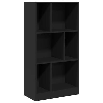 vidaXL Bibliothèque noir 57x28,5x107,5 cm bois d'ingénierie