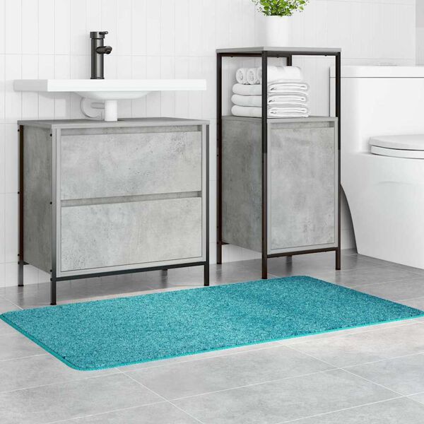 vidaXL Tapis de bain antid&eacute;rapant Turquoise 70 x 120 cm PP