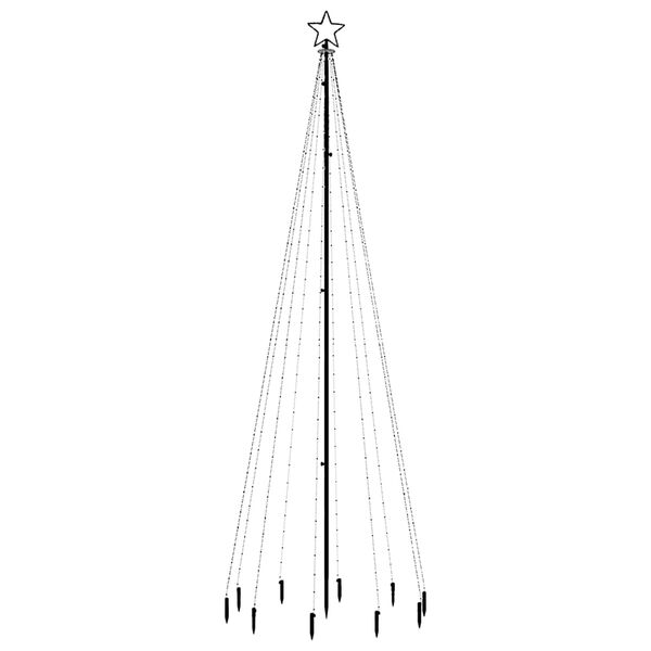 vidaXL Sapin de No&euml;l avec piquet Blanc chaud 310 LED 300 cm