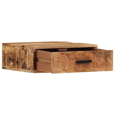 vidaXL Table de chevet murale 40x30x13,5 cm bois de manguier massif