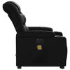 vidaXL Fauteuil inclinable de massage électrique noir similicuir