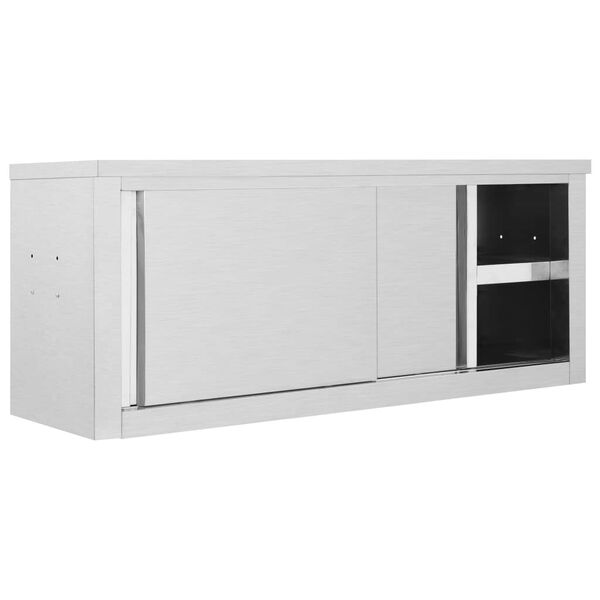 vidaXL Armoire de cuisine avec portes coulissantes 120x40x50 cm Inox