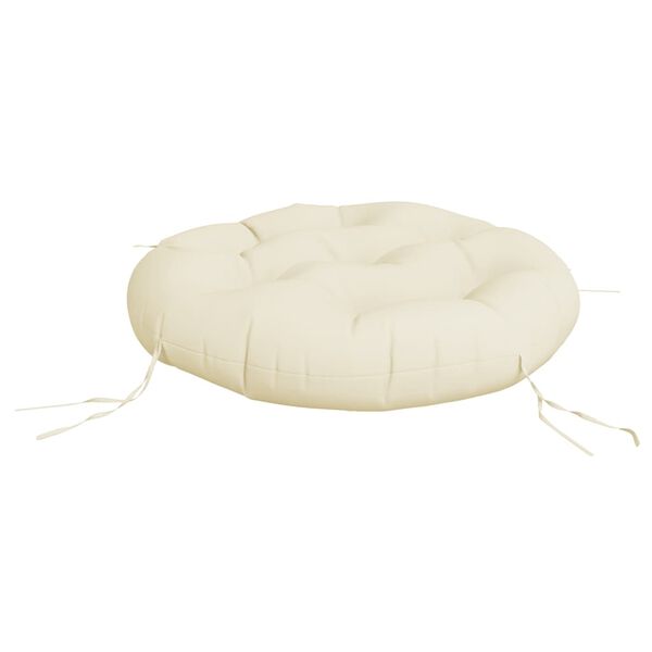 vidaXL Coussin rond cr&egrave;me &Oslash; 60 x11 cm tissu oxford